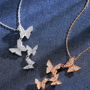 NEW 925 STERLING SILVER BUTTERFLIES 🦋 NECKLACE